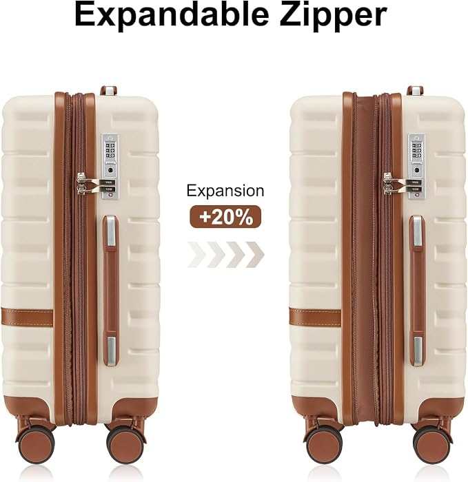Carry on Luggage Sets with TSA Lock, 20 Inch Expandable Carry-on Suitcase with - Image 6