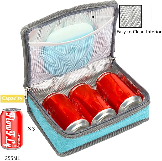 FlowFly Small Insulated Lunch box Portable Soft Bag Mini Cooler Thermal Meal - Image 5
