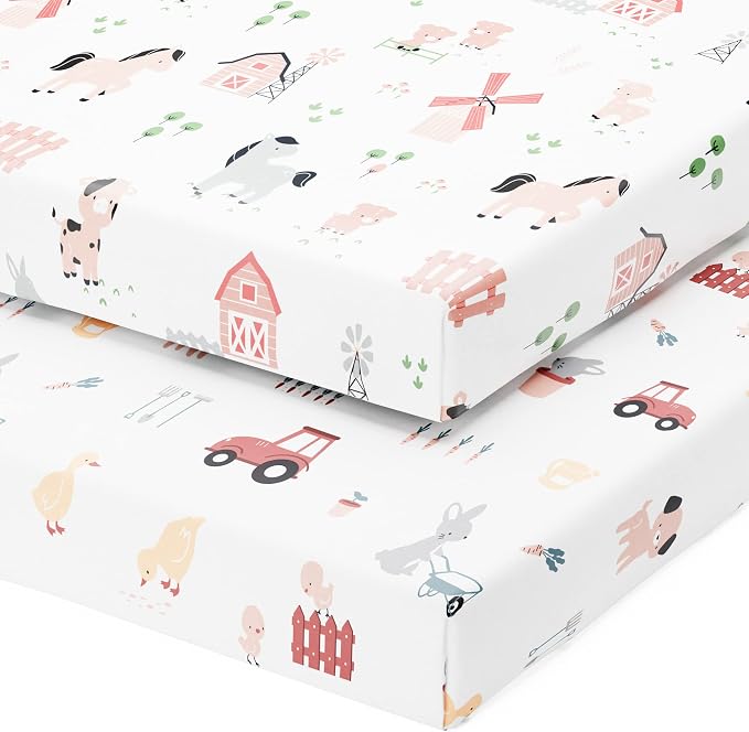 Pack and Play Sheets Fitted – Compatible by JoeyJoan