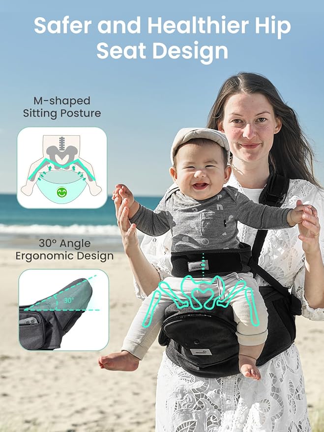 Baby Hip Carrier, GROWNSY Supportive Hip Carrier - Image 4