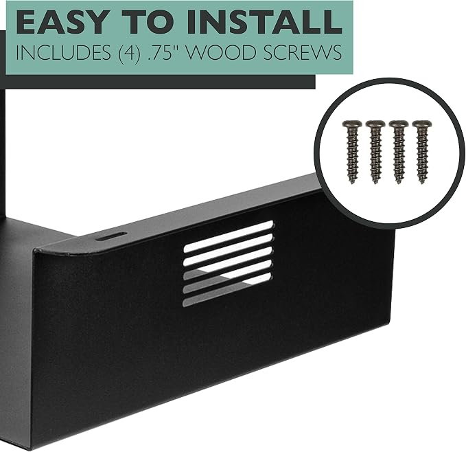Ilyapa Under Desk CPU Mount, Steel Under Desk Computer Mount Vented Sides - Image 4