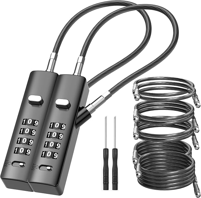 4-Digit Combination Cable Luggage Lock by I-EASYDWW