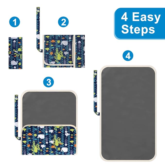 Accmor Portable Diaper Changing Pad, Waterproof Foldable Baby Changing Mat - Image 6