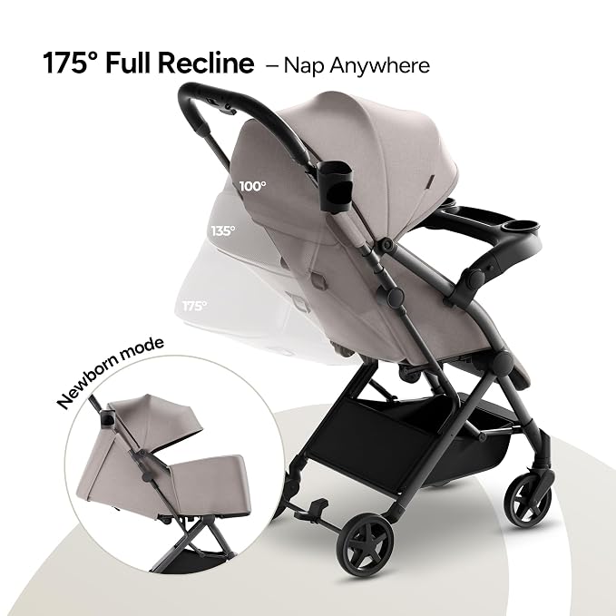 Mompush Lithe V2 Lightweight Travel Stroller, Compact Foldable Baby Stroller - Image 6