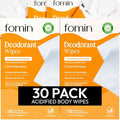 FOMIN Acidified Travel Deodorant Wipes by FOMIN