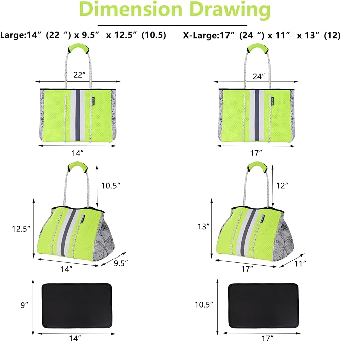 QOGiR Neoprene Multipurpose Beach Bag Tote - Image 2