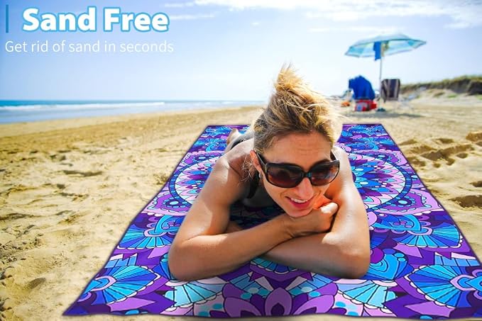 4 Pack Microfiber Oversized Lightweight Beach Towel 71"x32" Extra Thin Large - Image 4