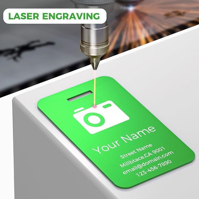 Personalized Luggage Tags, Custom Luggage Tags 4 Pack TSA Approved Double Sided - Image 3
