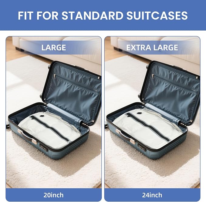 BAGAIL TPU Vacuum Bag for Travel, Reusable Compression Bag - Image 9