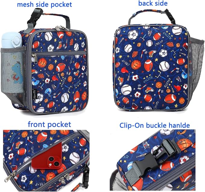 FlowFly Lunch box Insulated Soft Bag Mini Cooler Back to School Thermal Meal - Image 4