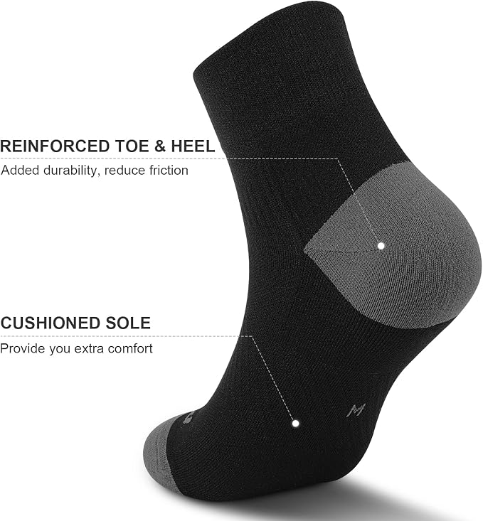 PAPLUS Ankle Compression Socks for Women 6 Pairs, Running Athletic Socks - Image 5