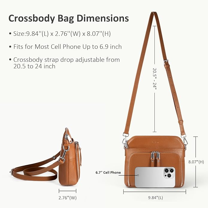 befen Genuine Leather Crossbody Purses - Image 3