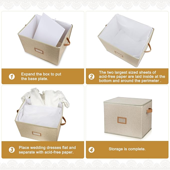 Wedding Dress Storage Box, Wedding Dress Preservation Box - Image 6