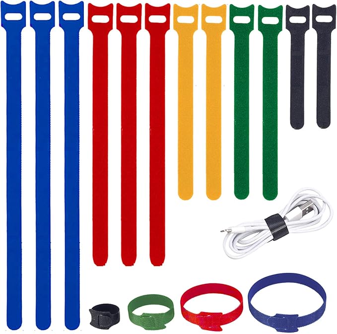 200PCS Reusable Cable Ties Wire Ties Cord Organizer Cable Organizer Adjustable by SyncYourLifeWithMVYC