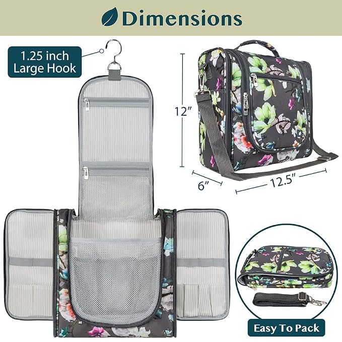 PAVILIA Extra Large Toiletry Bag Travel Bag - Image 2