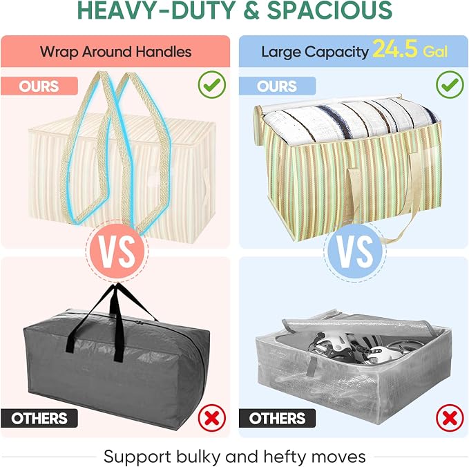 BALEINE 8-Pack Oversized Moving Bags - Image 4
