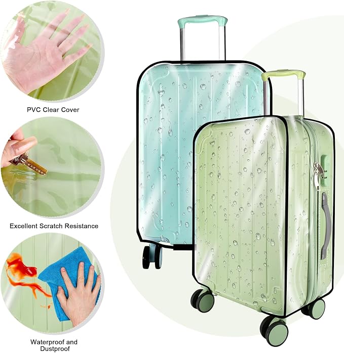 3 Pieces Thicken Clear Luggage Cover Protector - Image 6