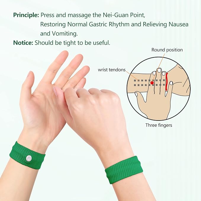 Motion Sickness Wristband, Anti-Nausea Acupressure Wrist Band - Image 3