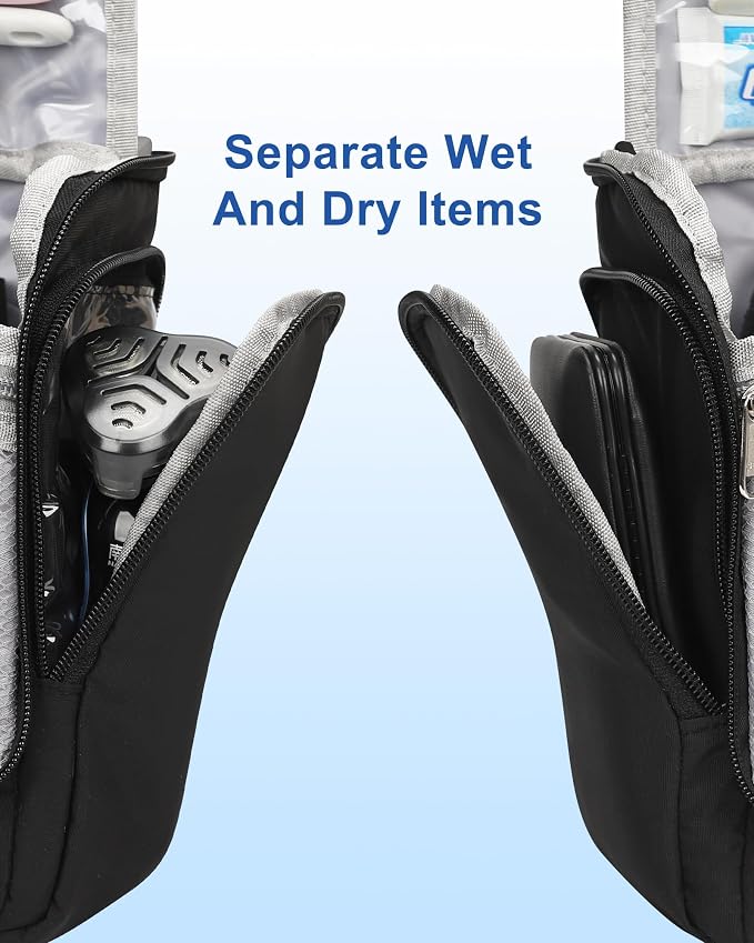 Relavel Hanging Toiletry Bag for Men and Women, Travel Toiletries Bag - Image 3