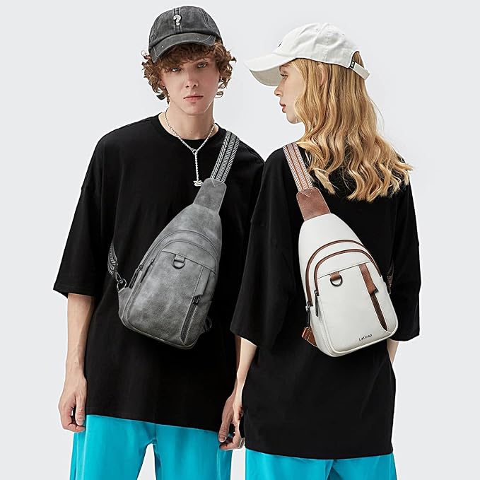7L Sling Bag for Women Men Leather Small Sling Backpack Daypack Anti Theft - Image 2