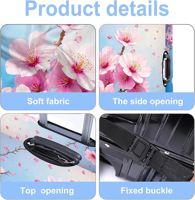 Luggage Cover Washable Suitcase Protector Anti-Scratch, Stretchable Fit - Image 4