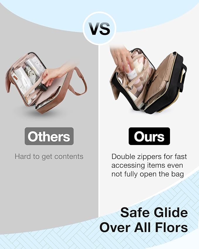 BAGSMART Toiletry Bag Hanging Travel Makeup Organizer - Image 4