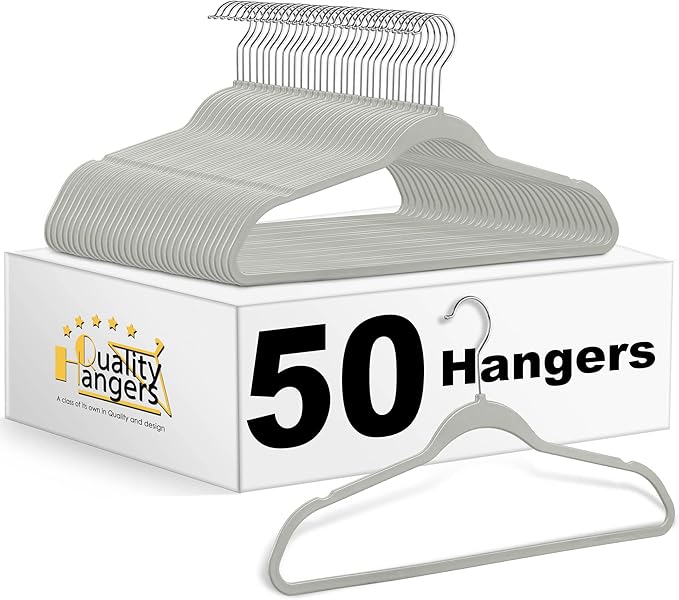 Quality Hangers Clothes Set 50 Pack by QualityHangers