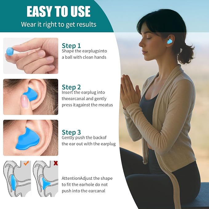Ultra-Soft Noise Cancelling Sleeping Ear Plugs - Image 5
