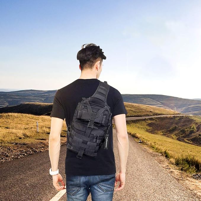 hopopower Tactical Sling Bag Pack Military Rover Shoulder Backpack EDC Assault - Image 6