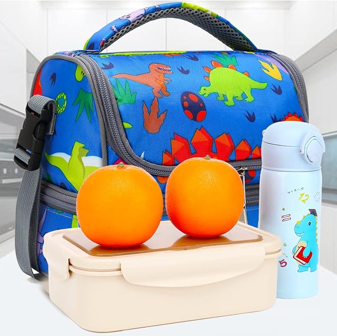 FlowFly Kids Double Decker Cooler Insulated Lunch Bag Large Tote - Image 8