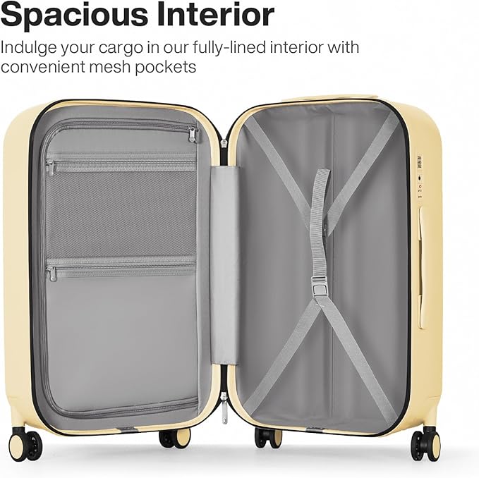 mixi 24 Inch Checked Luggage PC Hardshell Suitcases - Image 3