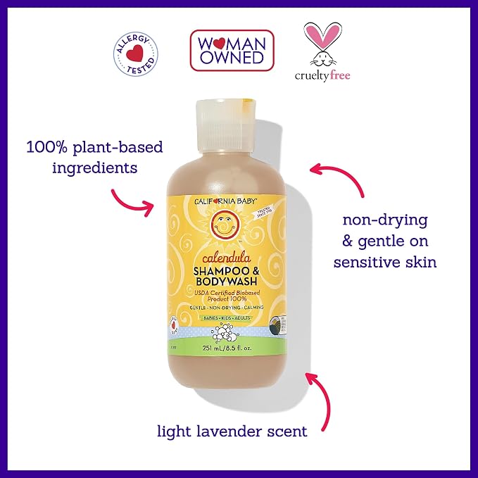 California Baby Calendula Shampoo and Body Wash - Image 3