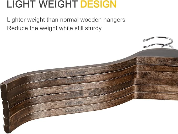 TOPIA HANGER Slim Wooden Hangers - Image 4