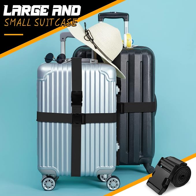 Eccliy 12 Pack Luggage Straps Suitcase Belts Wide Adjustable Packing Straps - Image 3