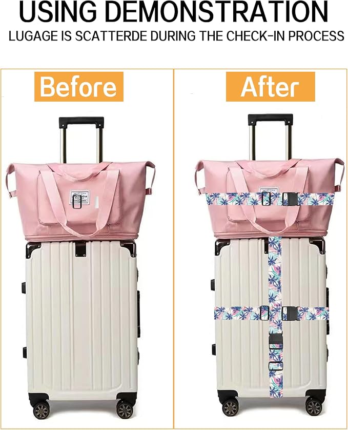 Luggage Straps for Suitcases, Adjustable Travel Belt, Durable Wide Luggage Strap - Image 2