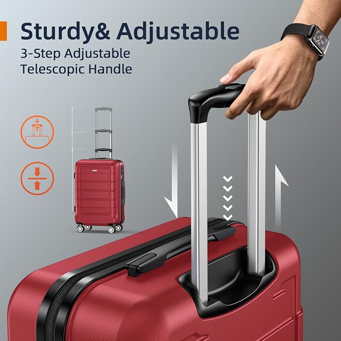 SHOWKOO Luggage Sets Expandable PC+ABS Durable Suitcase Double Wheels TSA Lock - Image 6