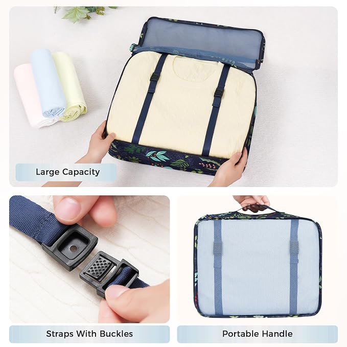BAGAIL 8 Set Packing Cubes Luggage Packing Organizer Bags - Image 6