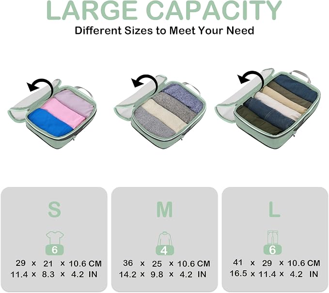 Cipway Mesh Compression Packing Cubes, Ultralight See Through Luggage Organizer - Image 5