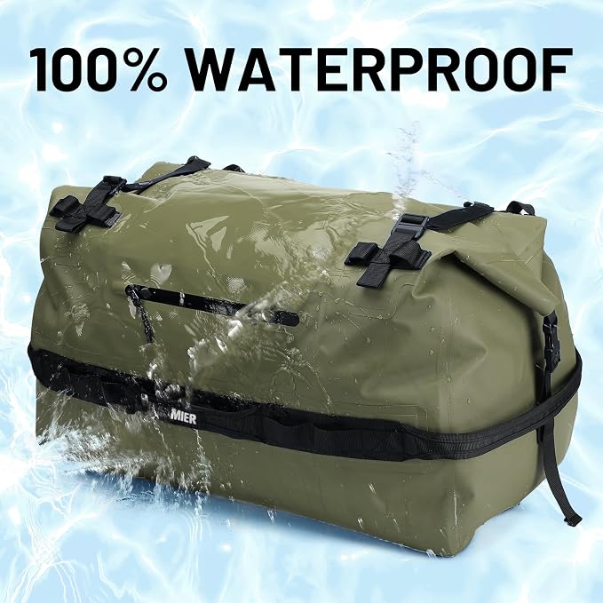 MIER Large Waterproof Duffel Bag Rolltop Dry Backpack Duffle Bags - Image 2