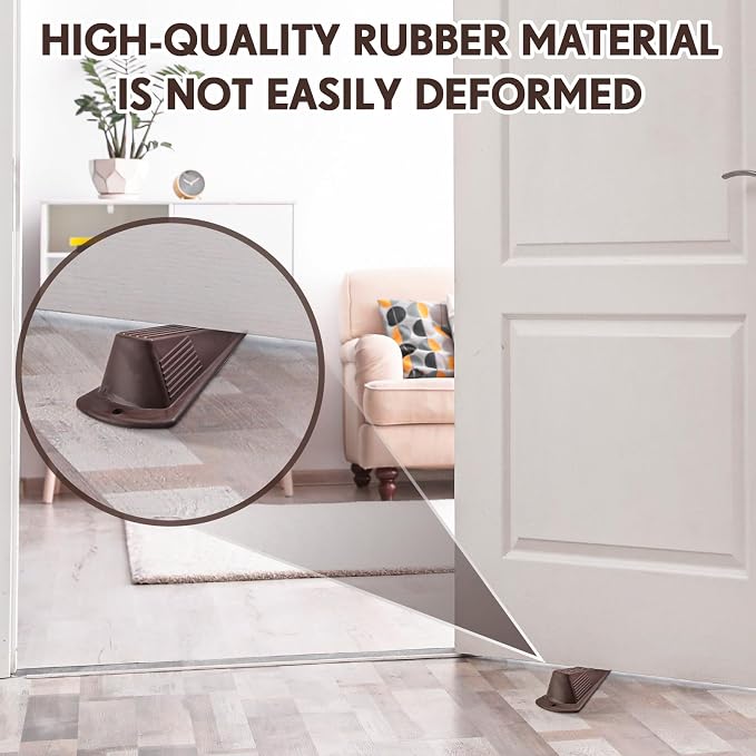 Frienda 2 Pcs Jumbo Door Stoppers Heavy Duty Door Stopper Tall up to 2inch Tall - Image 5
