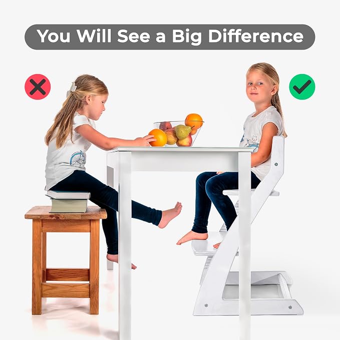 FORNEL Modern White Wooden High Chair | The Forever Chair That Grows from - Image 6