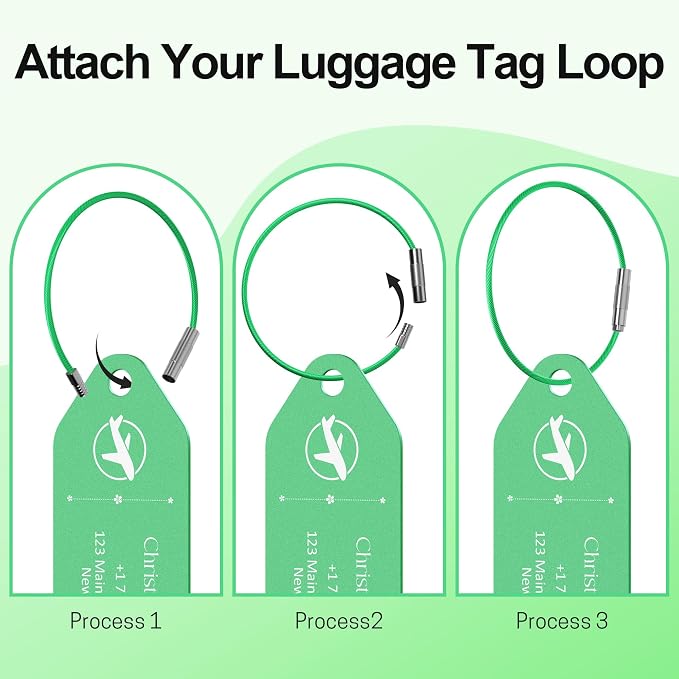 4 PCS Personalized Metal Luggage Tag – Personalized Engraved Suitcase Tag - Image 3