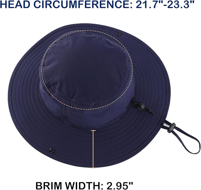 Connectyle Sun Hat for Men Women Outdoor UV Protection Safari Hat for Fishing - Image 3