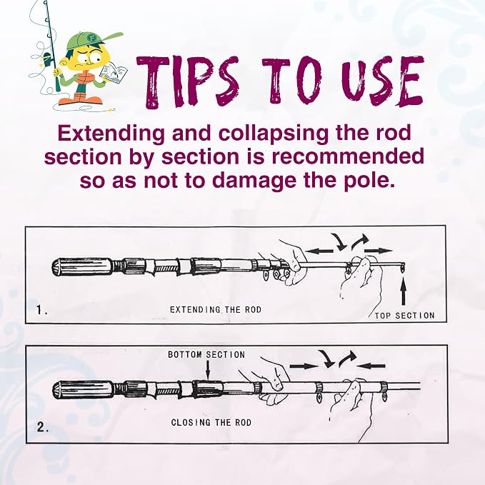 Kids Fishing Pole, Portable Telescopic Kids Fishing Poles - Image 7
