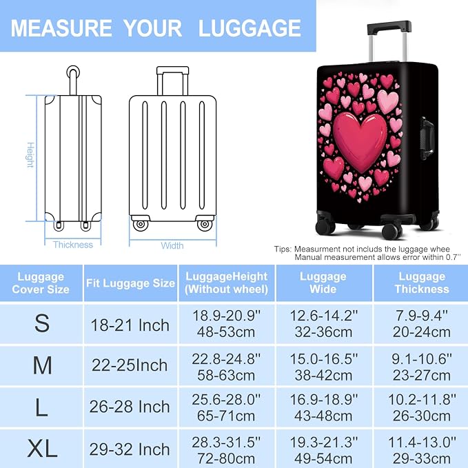 Luggage Cover Washable Suitcase Protector Anti-Scratch, Stretchable Fit - Image 7