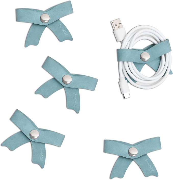 SenseAGE 5 Pack Cord Organizer, Bow Cord Keeper, Cable Organizer USB Holder by SenseAGE