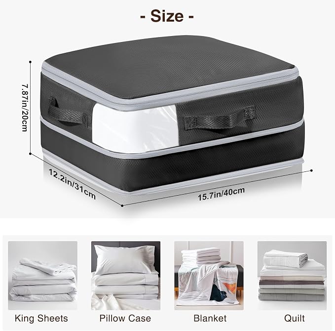 DIMJ Clothes Storage Bag 6 Pack, 19L Compression Storage Bags - Image 6