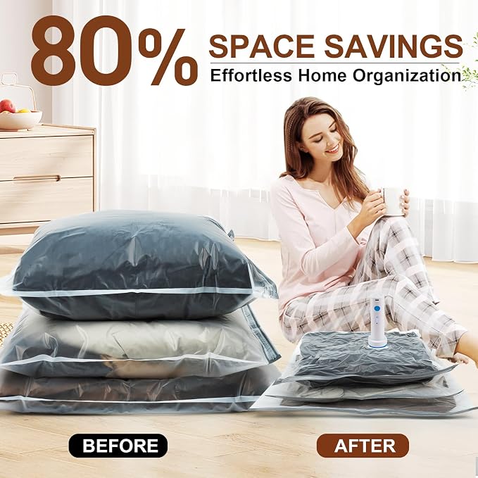 12 Pack Vacuum Storage Bags, Space Saver Bags - Image 2