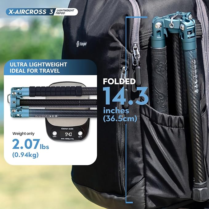 Fotopro 62 Inch Carbon Fiber Tripod - Image 4