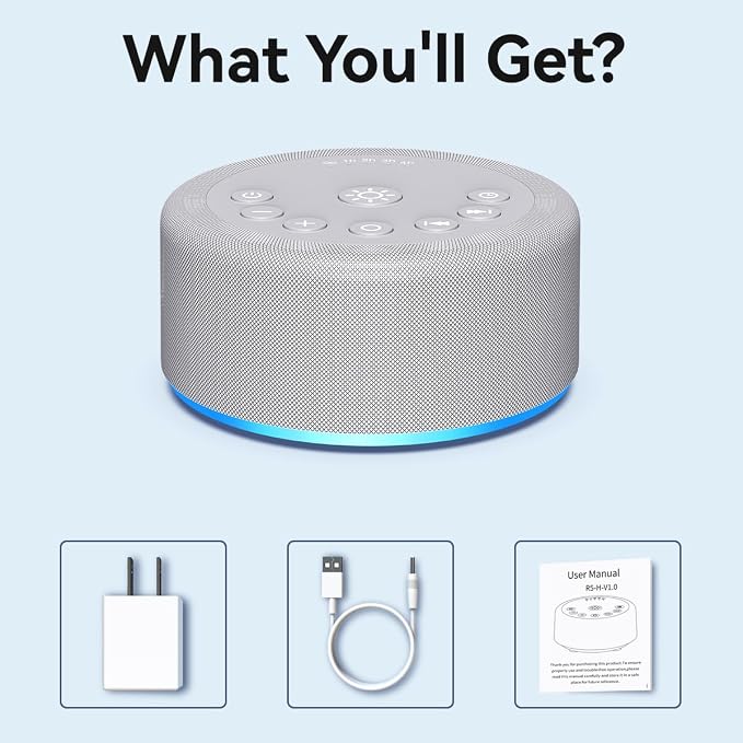 Sound Machine Night Light White Noise Machine 30 Non Looping Sounds 12 Lights 5 - Image 7